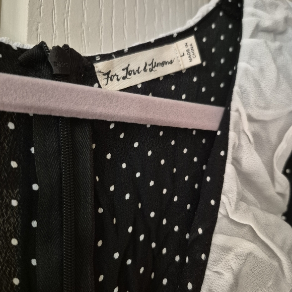 For Love And Lemons Bianca Polka Dot Mini Dress Size L NWOT - Picture 4 of 5